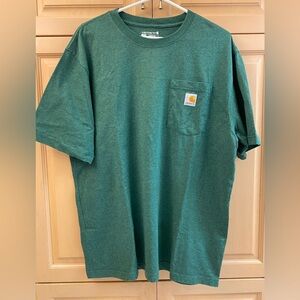 Carhartt Loose fit heavy weight pocket T shirt tee Green Large L